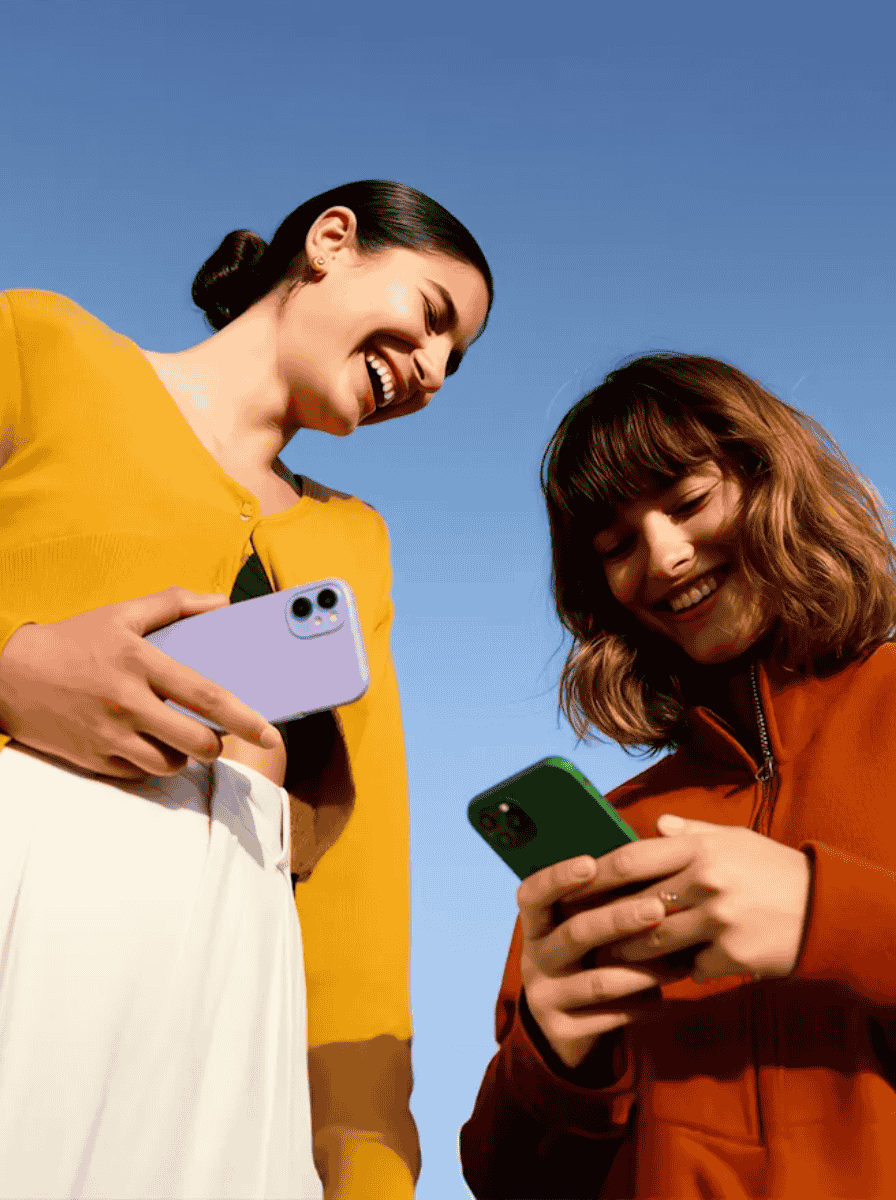 Students collaborating with attendance tech