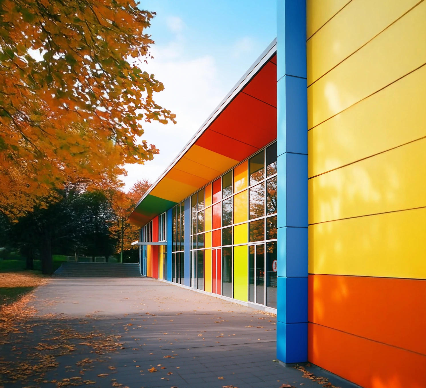 A group of suitcases that are all different colors.
